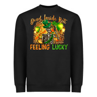 Black dead inside but feeling lucky Heavyweight Sweatshirt - NancyCooperArtShop
