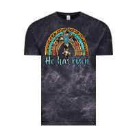 Cloud Black he has risen rainbow Vintage Tee - AdoDesignShop