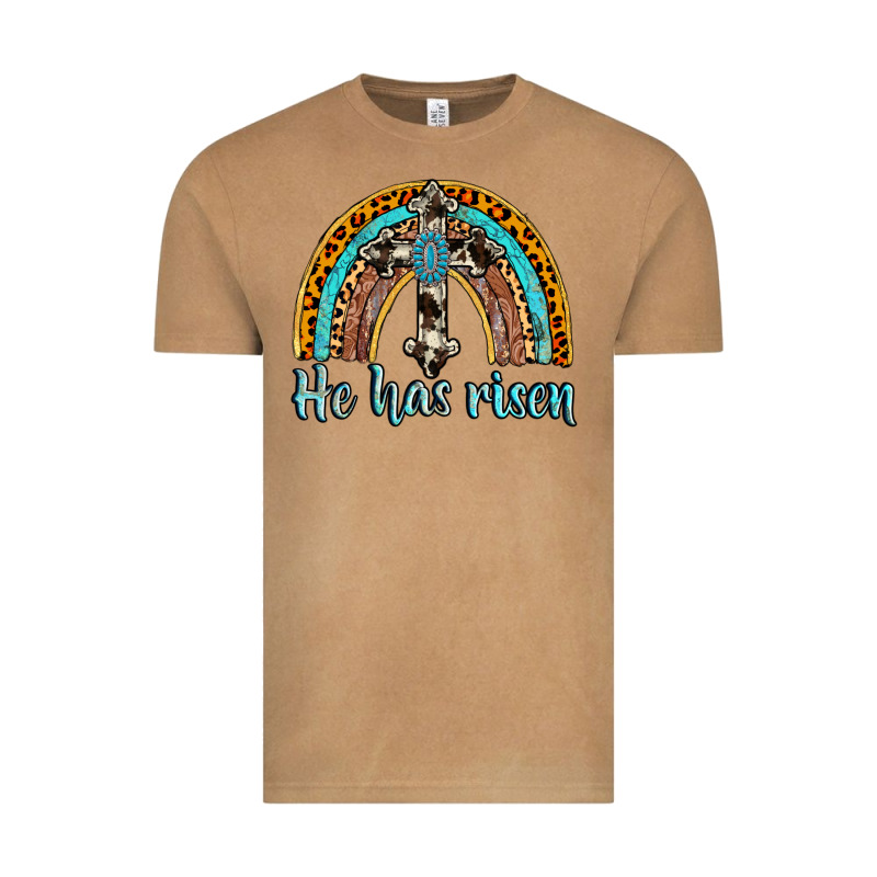 He Has Risen Rainbow Vintage Tee by AdoDesignShop | Teevron