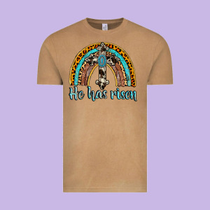 He Has Risen Rainbow Vintage Tee Designed By Adodesignshop