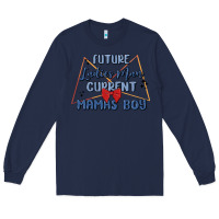 Navy future ladies man current mamas boy Long Sleeve Tee - MaliasSmallBusiness
