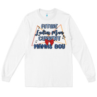 White future ladies man current mamas boy Long Sleeve Tee - MaliasSmallBusiness