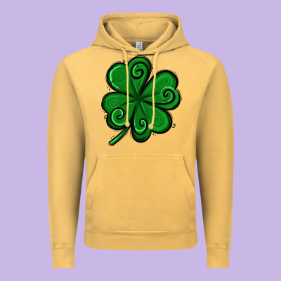 St. Patrick's Day Shamrock Vintage Hoodie Designed By Jasminsmagicworld