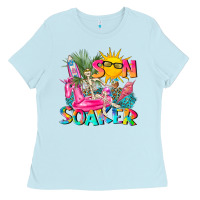 Baby Blue sun soaker Ladies Tee - texasbilliewilder