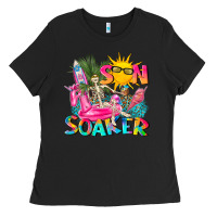 Black sun soaker Ladies Tee - texasbilliewilder