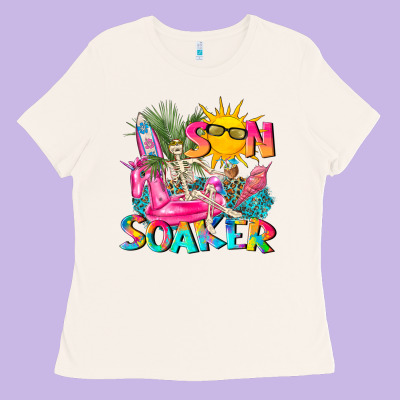 Sun Soaker Ladies Tee Designed By Texasbilliewilder