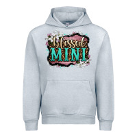Heather Grey blessed mini Urban Hoodie - OliviaCreatesArt
