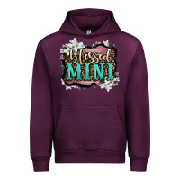 Mauve Wine blessed mini Urban Hoodie - OliviaCreatesArt
