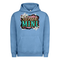 Pigment Pebble Blue blessed mini Urban Hoodie - OliviaCreatesArt
