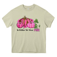 In October We Wear Pink Pumpkin And Sunflowers Heavy Core Tee | Teevron
