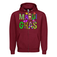 Burgundy Mardi gras carnaval mask digital paper, Zipper Hoodie - BundleAndBundleShop