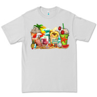 Dove Grey summer vibes coffee cups Premium Tee - Zillion Design Studio