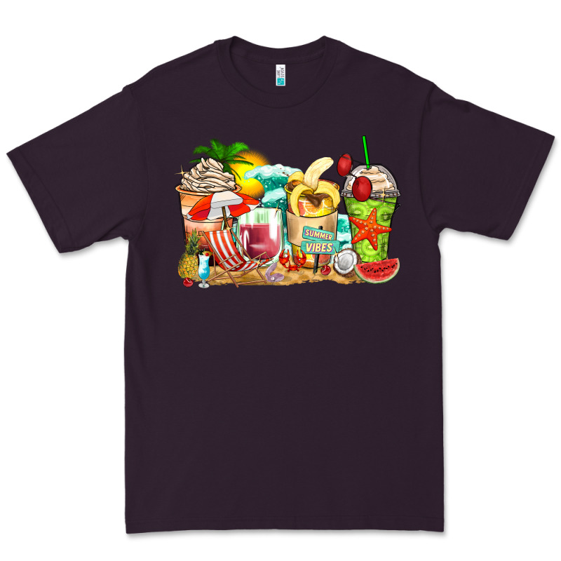 Summer Vibes Coffee Cups Premium Tee by Zillion Design Studio | Teevron