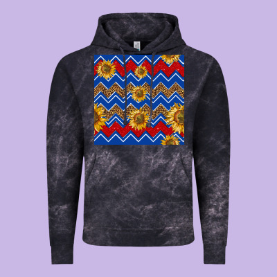 4th Of July Sunflower Seamless  Pattern Vintage Hoodie Designed By Bundleandbundleshop