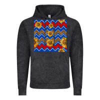 Vintage Black 4th of july sunflower seamless  pattern Vintage Hoodie - BundleAndBundleShop
