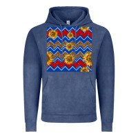Vintage Denim 4th of july sunflower seamless  pattern Vintage Hoodie - BundleAndBundleShop