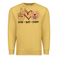 Antique Gold Peace Love Golden Premium Sweatshirt - Bettercallsaul