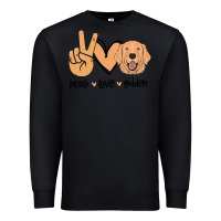 Black Peace Love Golden Premium Sweatshirt - Bettercallsaul