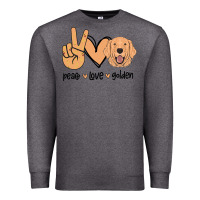 Charcoal Heather Peace Love Golden Premium Sweatshirt - Bettercallsaul