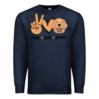Navy Peace Love Golden Premium Sweatshirt - Bettercallsaul
