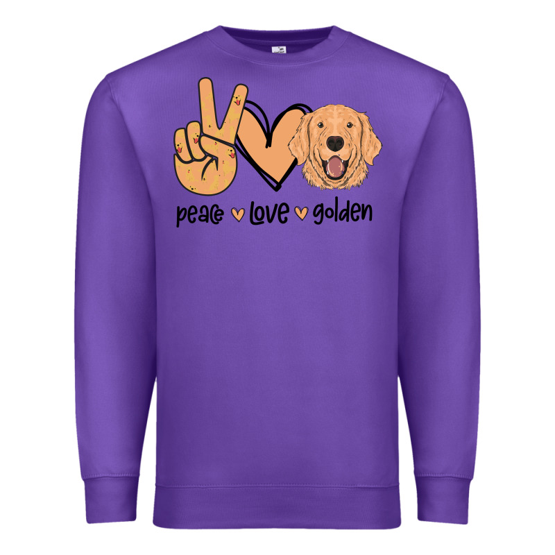 Peace Love Golden Premium Sweatshirt by Bettercallsaul | Teevron