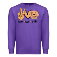 Purple Peace Love Golden Premium Sweatshirt - Bettercallsaul
