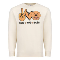 Sandshell Peace Love Golden Premium Sweatshirt - Bettercallsaul