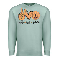 Seafoam Peace Love Golden Premium Sweatshirt - Bettercallsaul