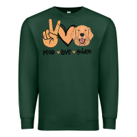 Sports Green Peace Love Golden Premium Sweatshirt - Bettercallsaul