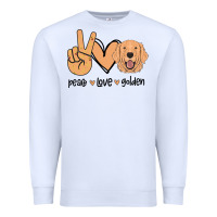 White Peace Love Golden Premium Sweatshirt - Bettercallsaul