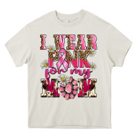 Cream i wear pink for my mom Heavy Core Tee - BarkalooDesign