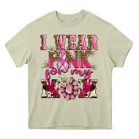 Mossy i wear pink for my mom Heavy Core Tee - BarkalooDesign