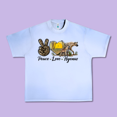 Peace Love Hyenas Urban Heavy Tee Designed By Lillyallendesigns