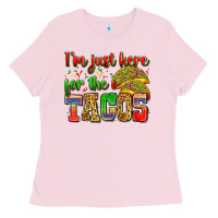 Bubblegum Pink i'm just here for the tacos Ladies Tee - Zillion Design Studio