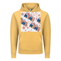 Vintage Mustard american mama seamless pattern Vintage Hoodie - BundleAndBundleShop