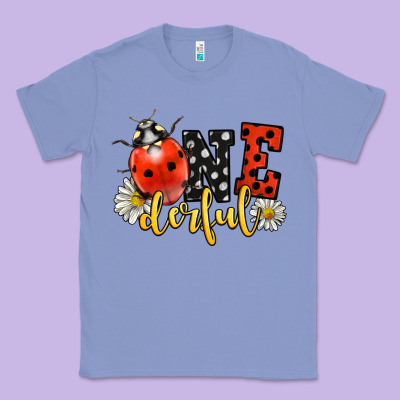 Onederful Wonderful Ladybug Classic Tee Designed By Lillyallendesigns