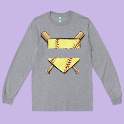 Custom Baseball Long Sleeve Tee Designed By Maliassmallbusiness
