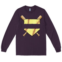 Plum custom baseball Long Sleeve Tee - MaliasSmallBusiness