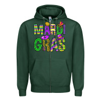 Sports Green Mardi Gras Carnaval Masks Tumbler Zipper Hoodie - BundleAndBundleShop