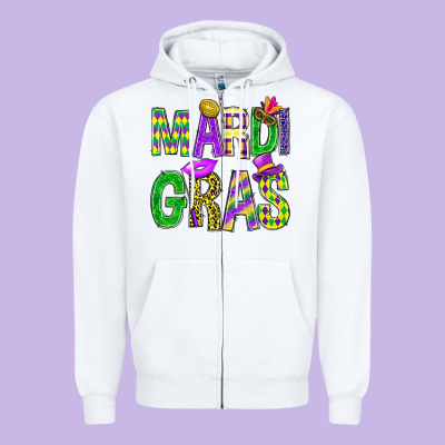 Mardi Gras Carnaval Masks Tumbler Zipper Hoodie Designed By Bundleandbundleshop