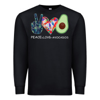 Black PEACE LOVE AVOCADOS Premium Sweatshirt - Bettercallsaul