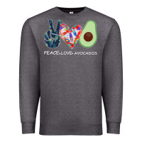 Charcoal Heather PEACE LOVE AVOCADOS Premium Sweatshirt - Bettercallsaul