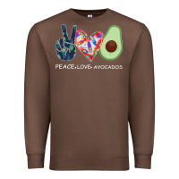 Chestnut PEACE LOVE AVOCADOS Premium Sweatshirt - Bettercallsaul