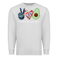 Dove Grey PEACE LOVE AVOCADOS Premium Sweatshirt - Bettercallsaul