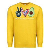 Lemon PEACE LOVE AVOCADOS Premium Sweatshirt - Bettercallsaul
