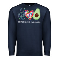 Navy PEACE LOVE AVOCADOS Premium Sweatshirt - Bettercallsaul