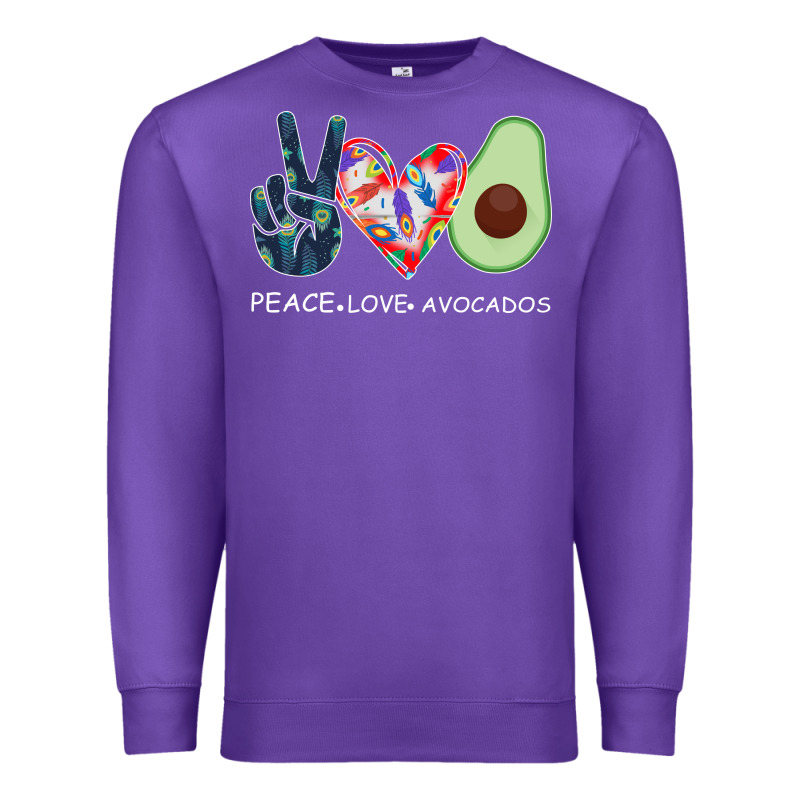 Peace Love Avocados Premium Sweatshirt by Bettercallsaul | Teevron