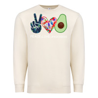 Sandshell PEACE LOVE AVOCADOS Premium Sweatshirt - Bettercallsaul