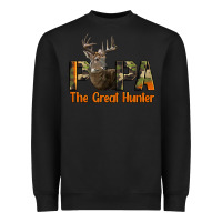 Black Western Papa The Great Deer Hunter Heavyweight Sweatshirt - LillyAllenDesigns