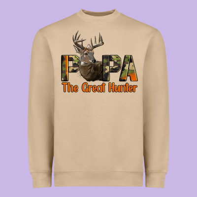Western Papa The Great Deer Hunter Heavyweight Sweatshirt Designed By Lillyallendesigns